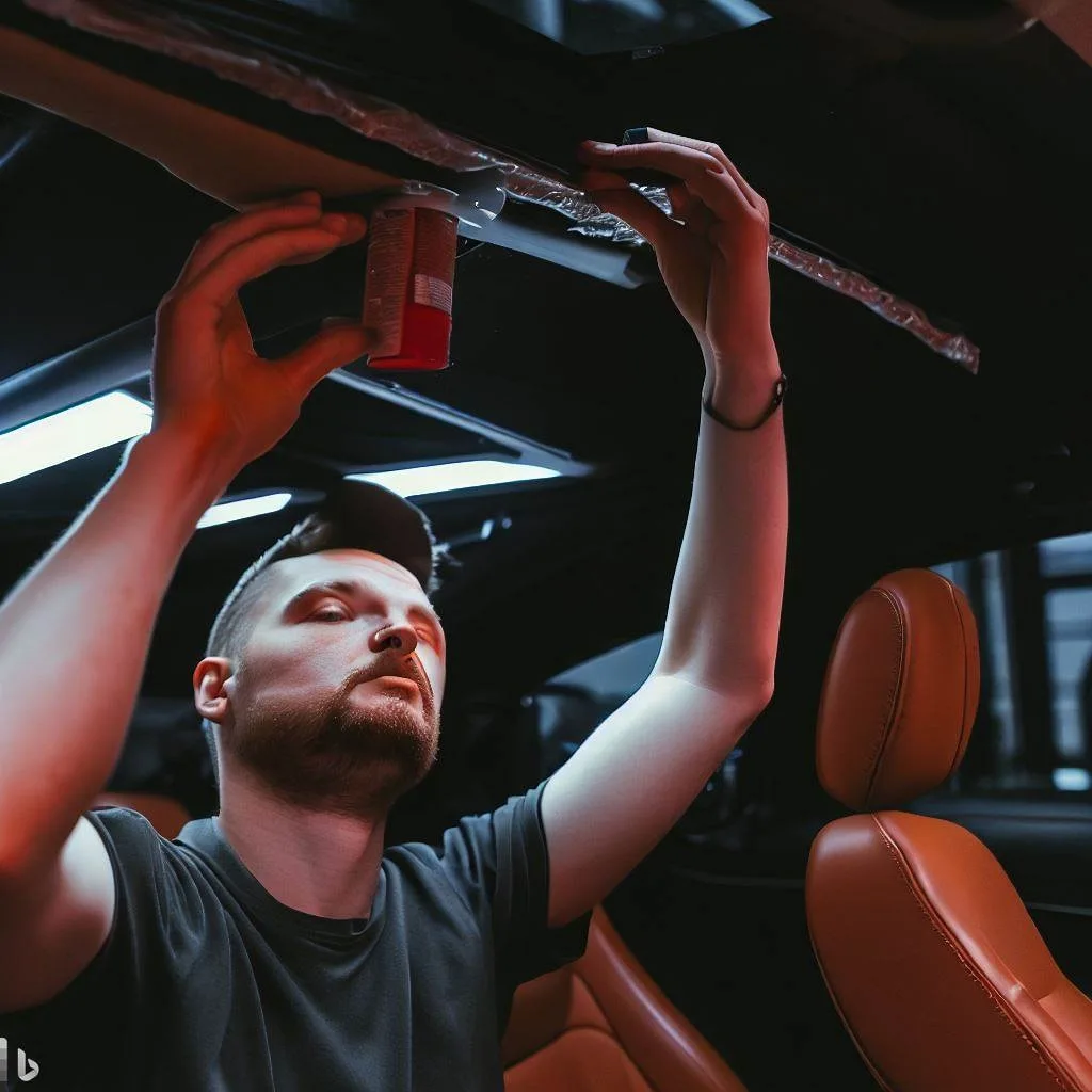 Jak przykleić podsufitkę w samochodzie Audi A4
